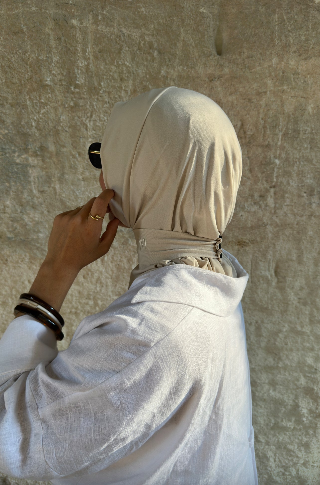 Cagoule jersey beige