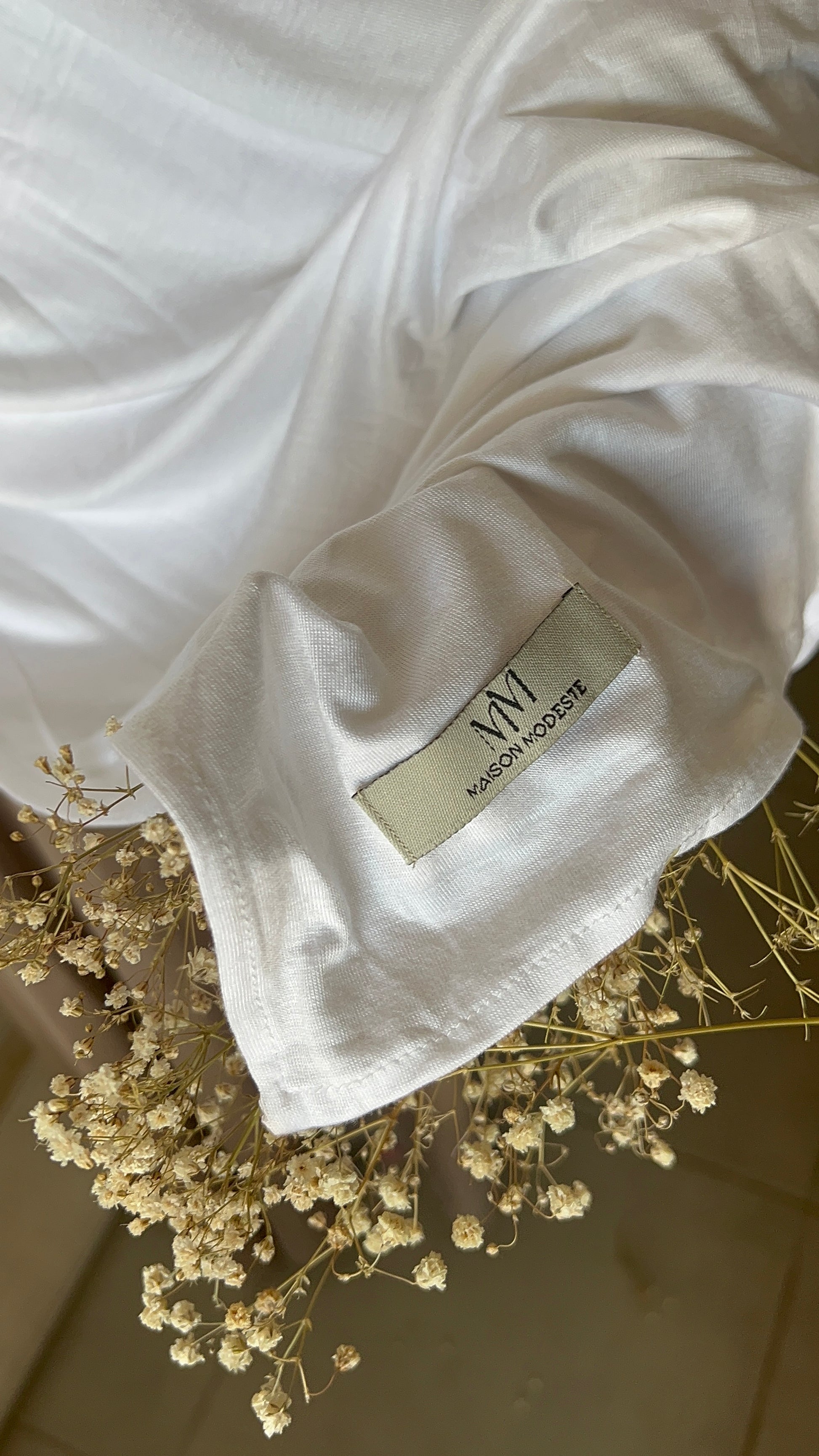Hijab jersey bambou blanc neige