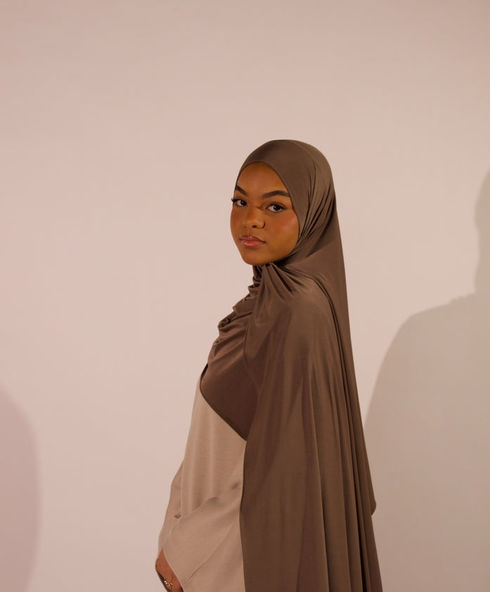 Liquid jersey ash brown