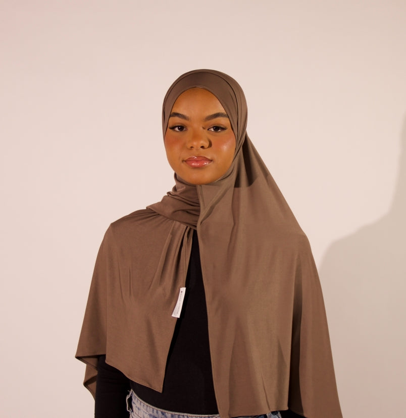 Liquid jersey ash brown