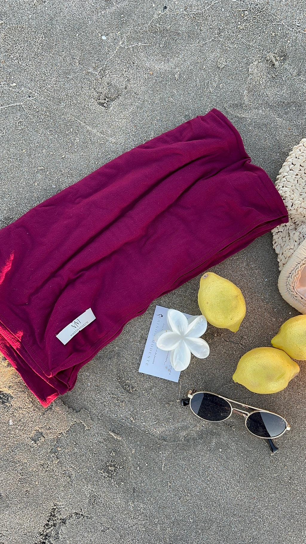 Hijab Jersey bambou cherry