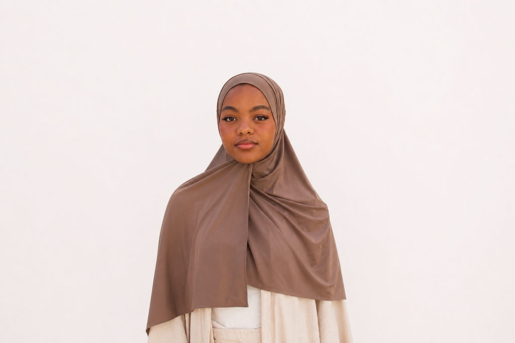 Liquid jersey ash brown