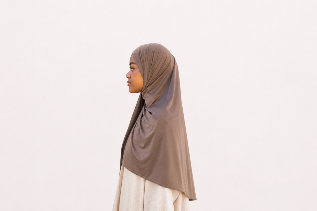 Liquid jersey ash brown