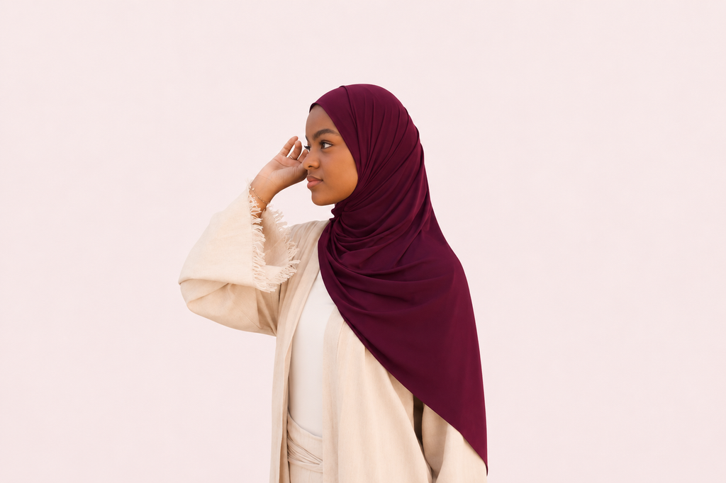 Liquid jersey plum caspia