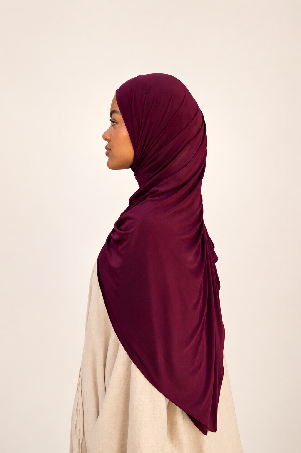 Liquid jersey plum caspia