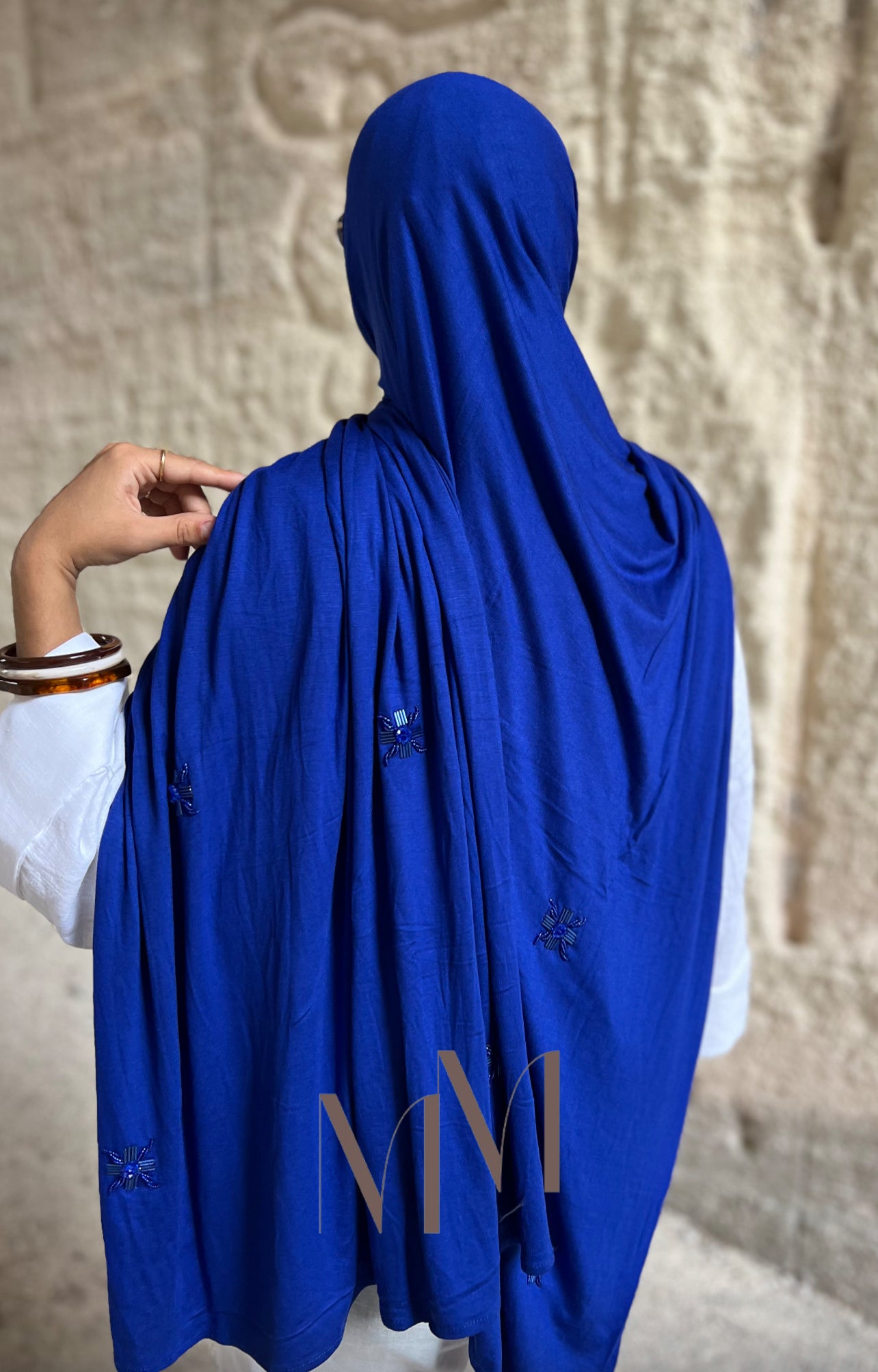 Hijab diamant bleu roi