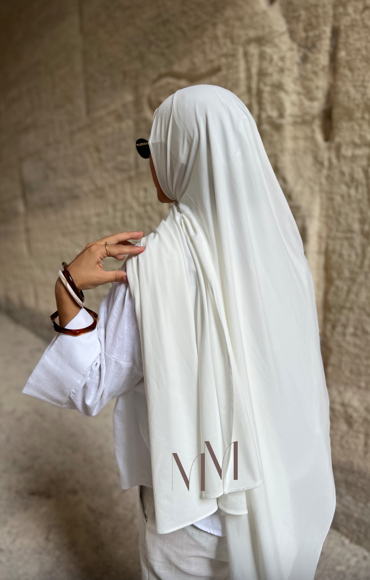 Hijab jersey classy blanc