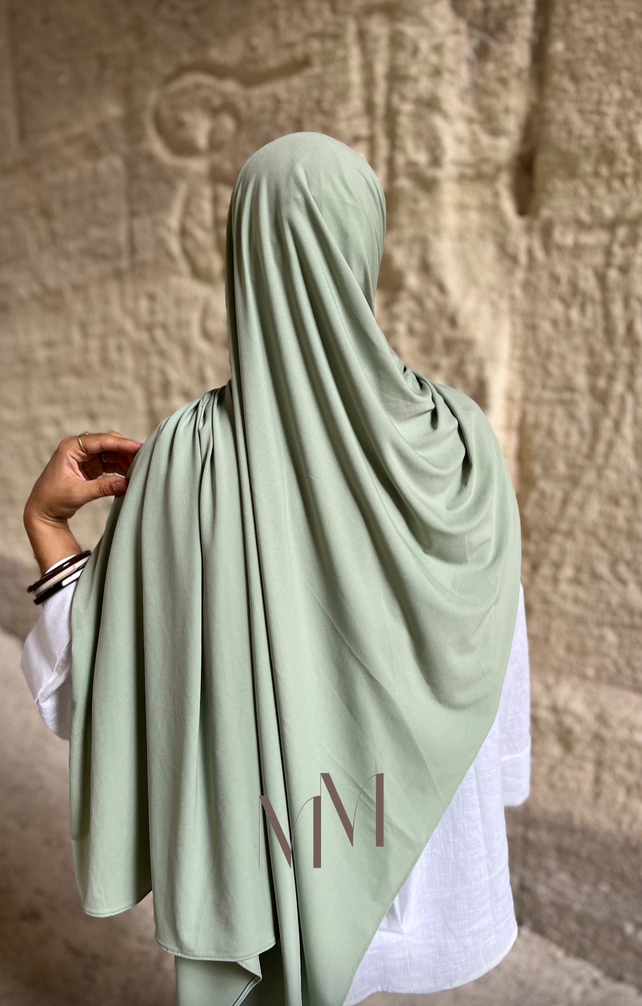 Hijab jersey classy vert sauge