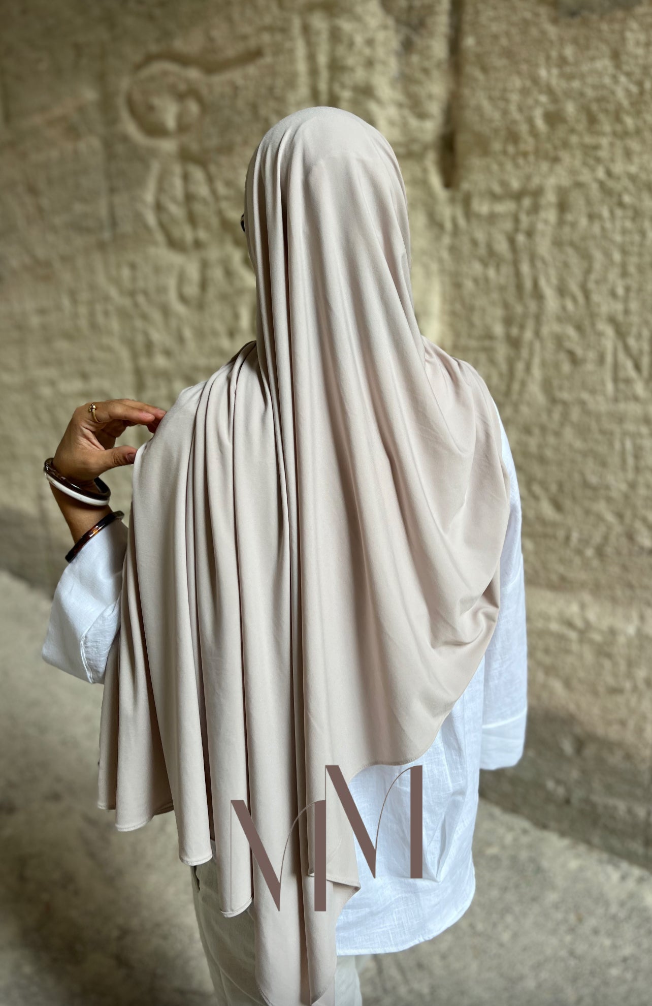 Hijab jersey classy beige
