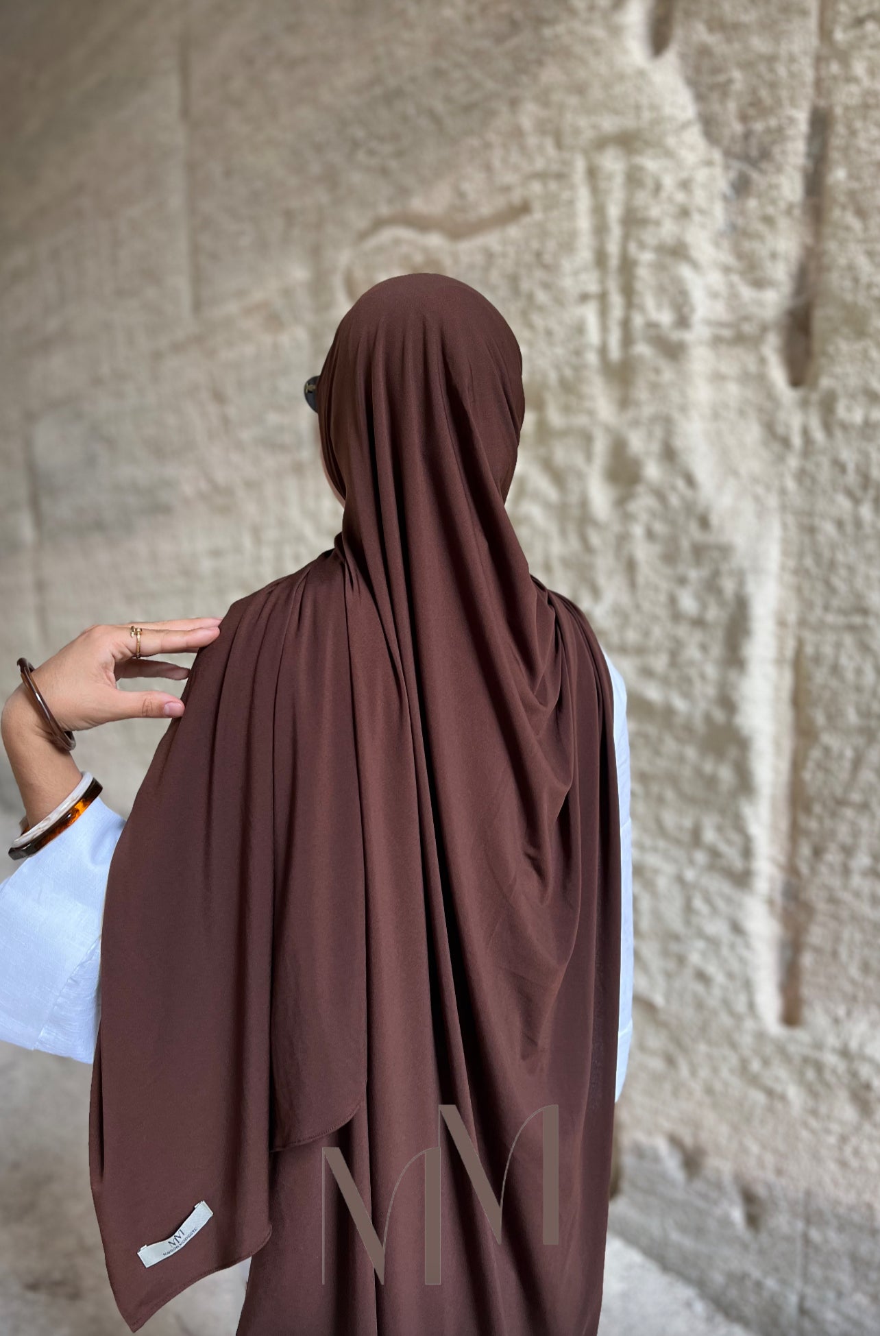 Hijab jersey classy marron