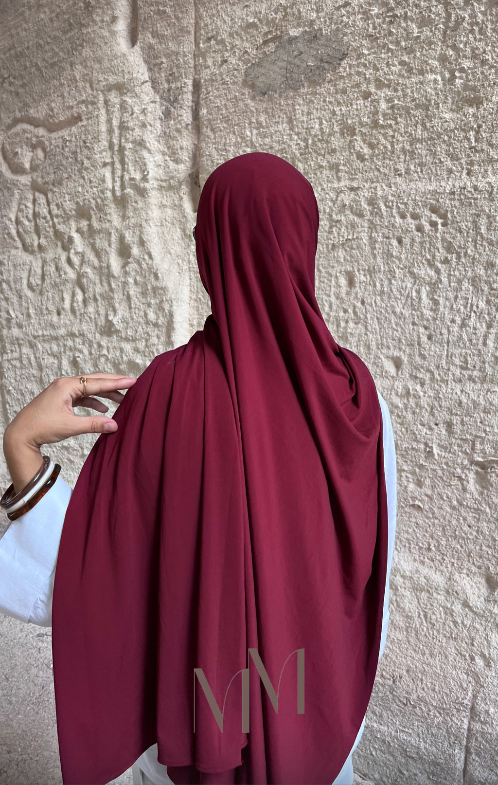 Hijab jersey classy rouge profond