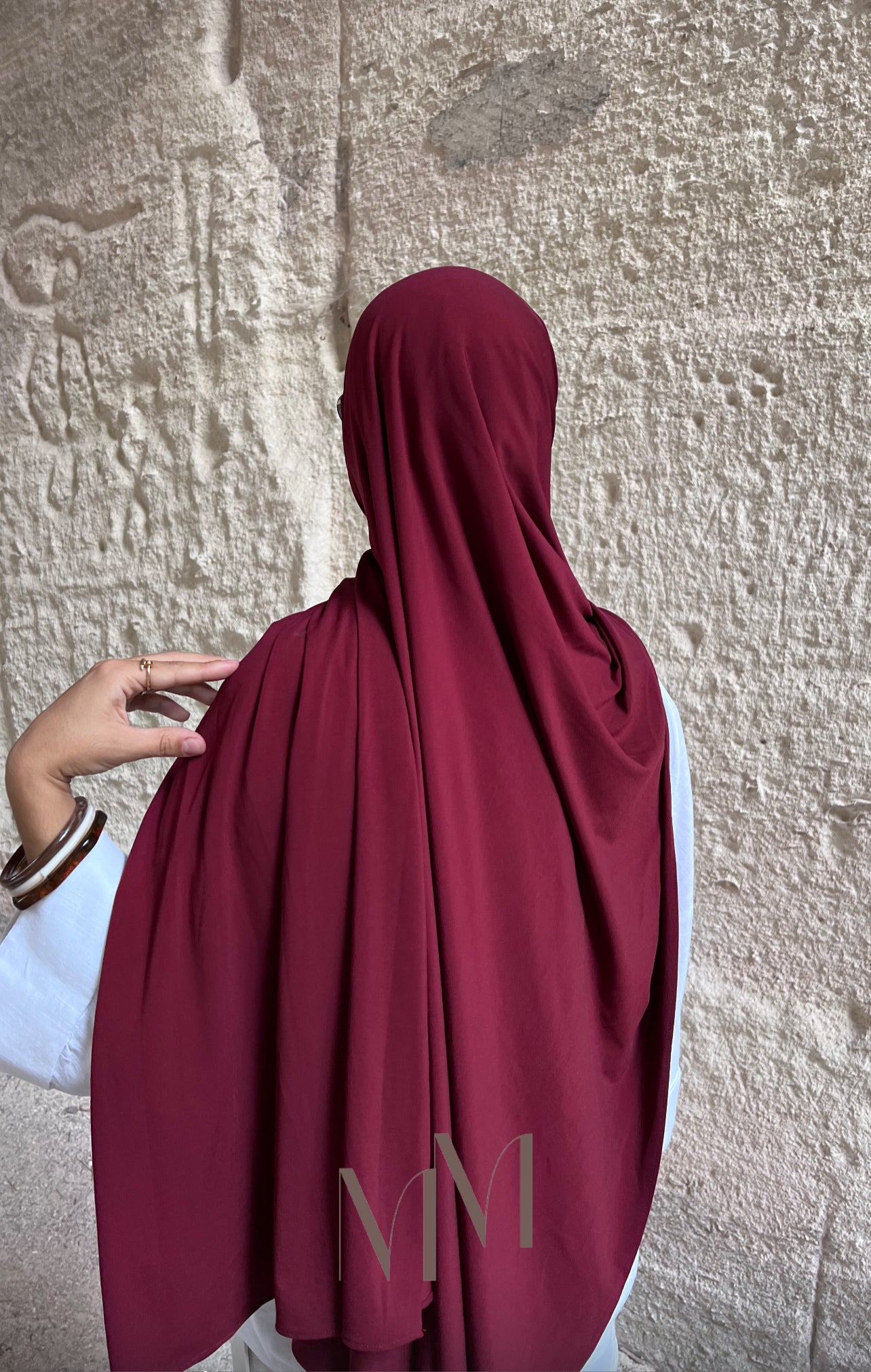 Hijab jersey classy rouge profond