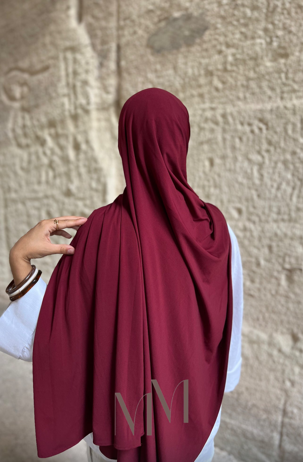 Hijab jersey classy rouge profond