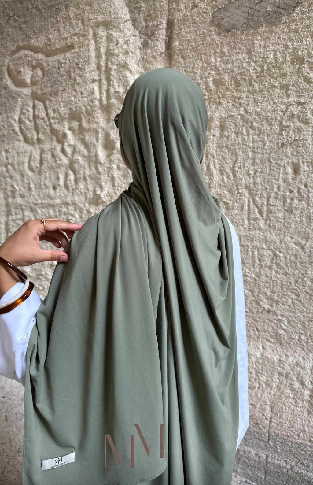 Hijab jersey classy kaki