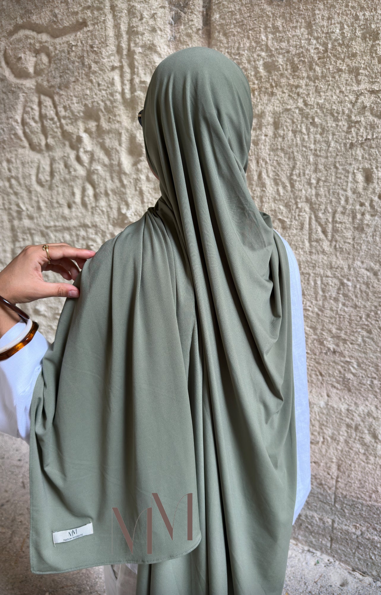 Hijab jersey classy kaki