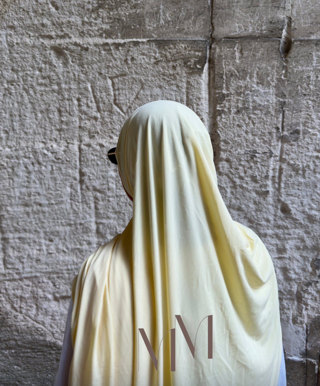 Hijab jersey classy jaune pastel