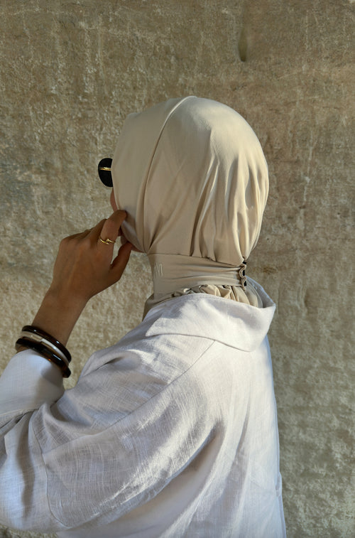 Cagoule jersey beige