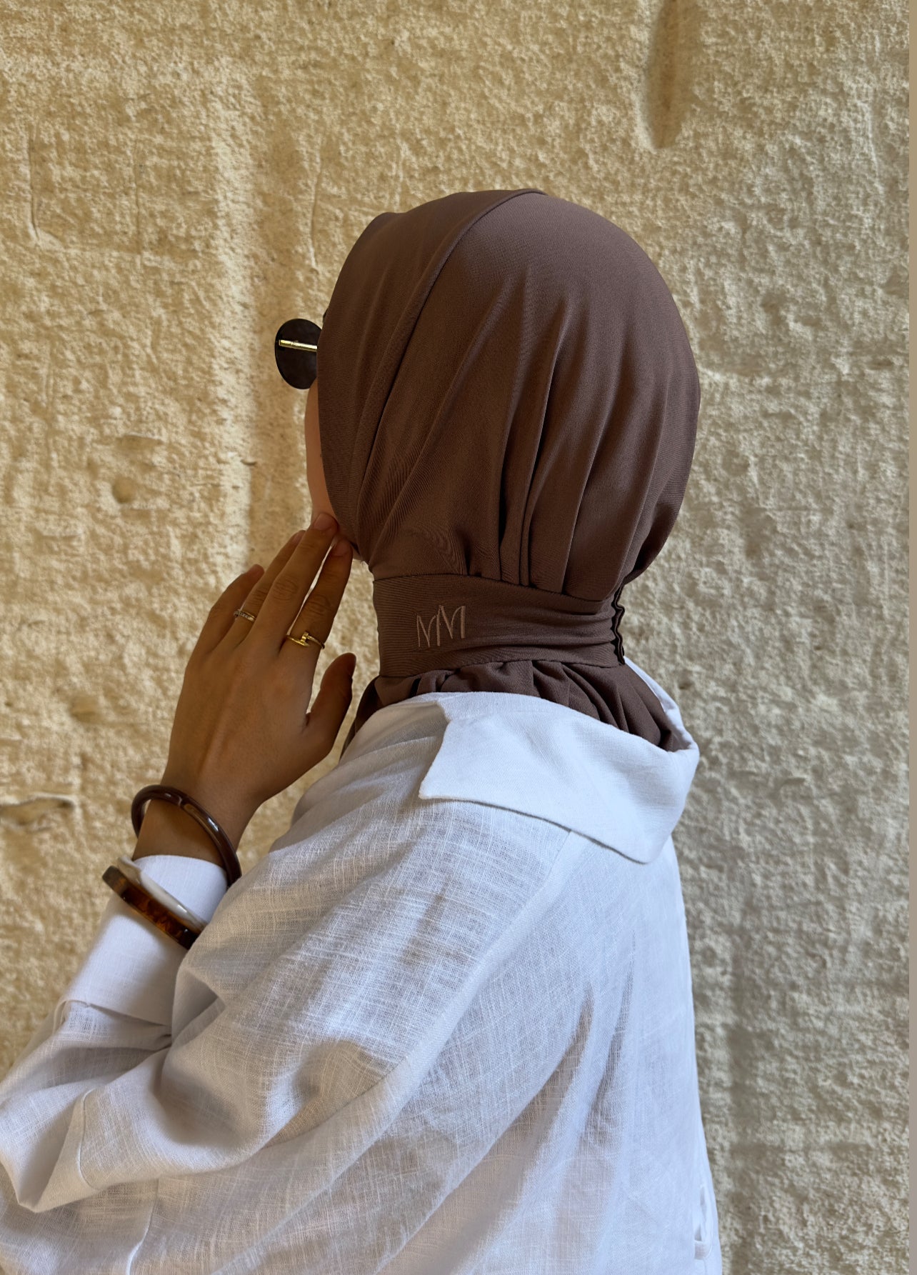 Cagoule jersey taupe